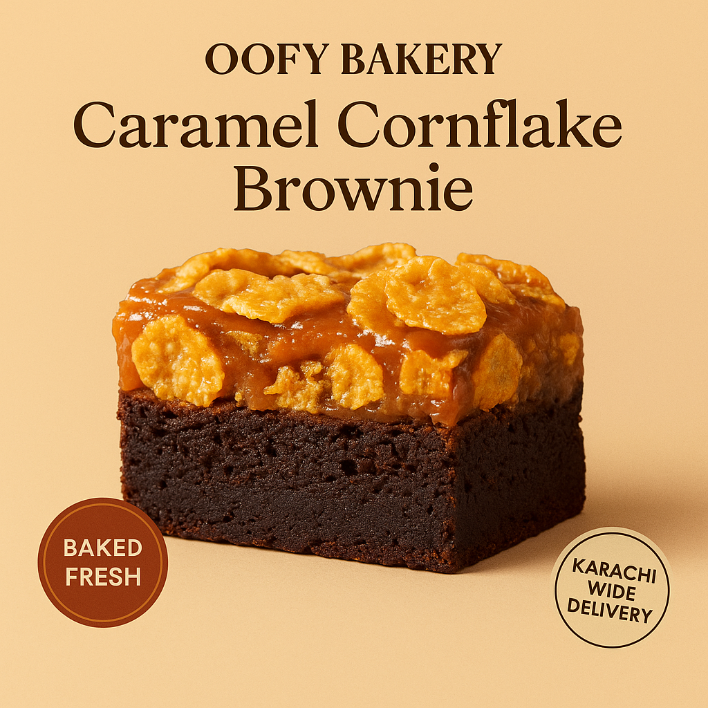 Box of 4 Caramel Cornflake Brownie