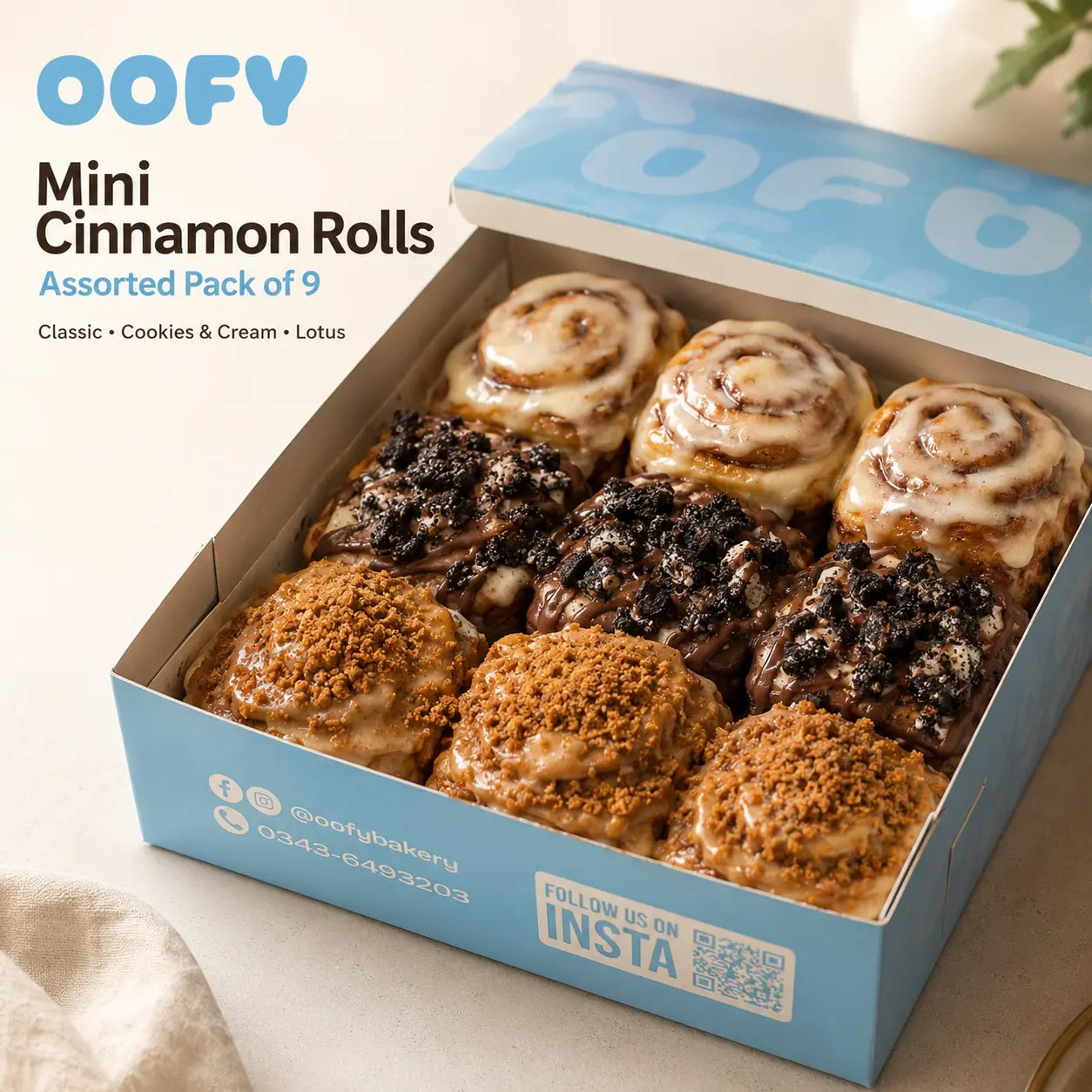 Mini Cinnamon Rolls - Pack of 9