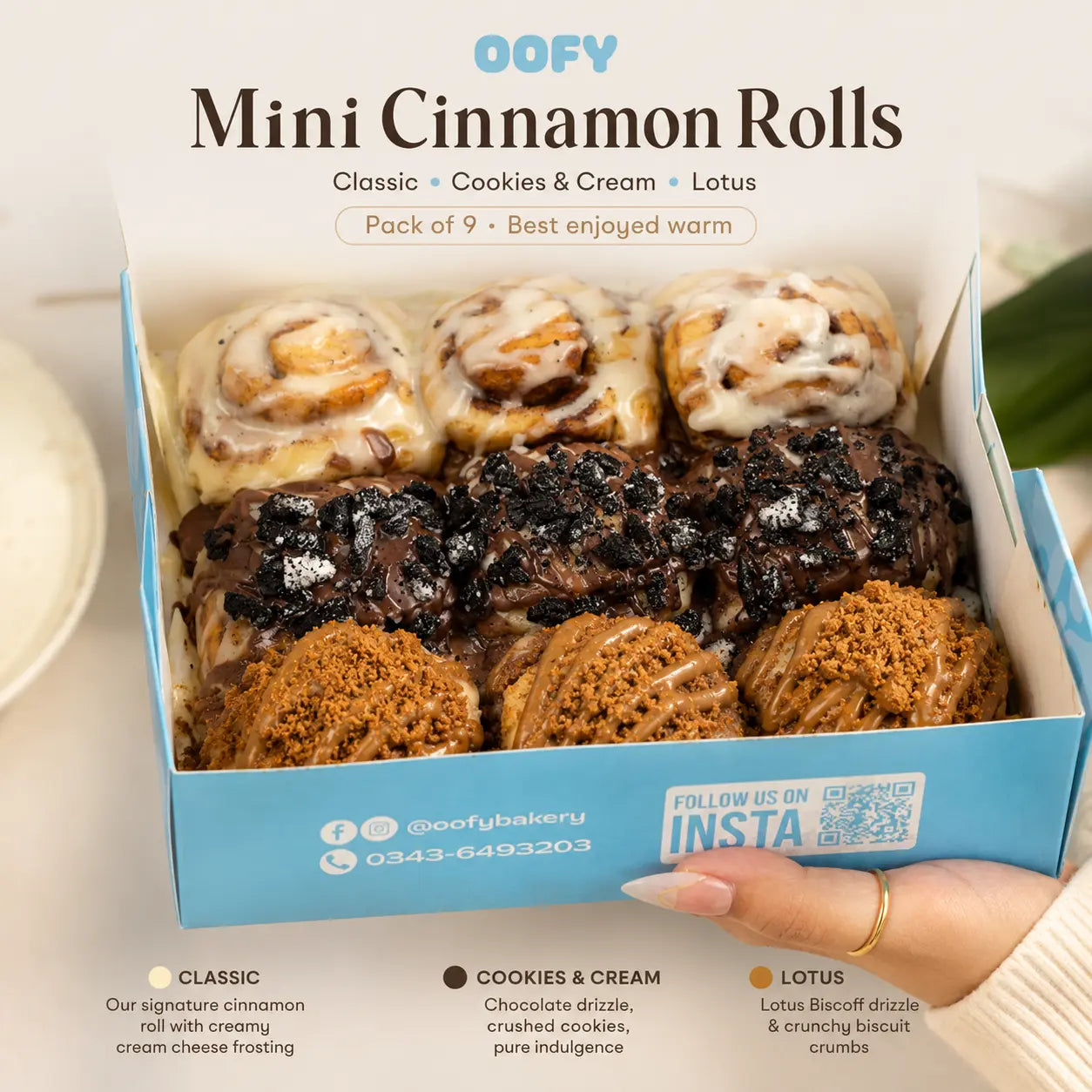 Mini Cinnamon Rolls - Pack of 9
