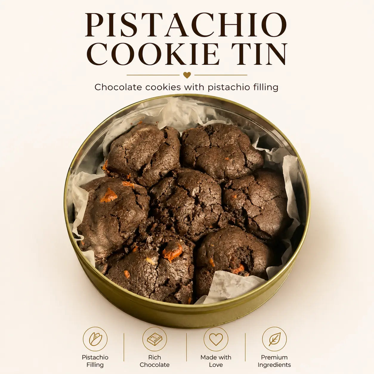 Pistachio Cookie Tin
