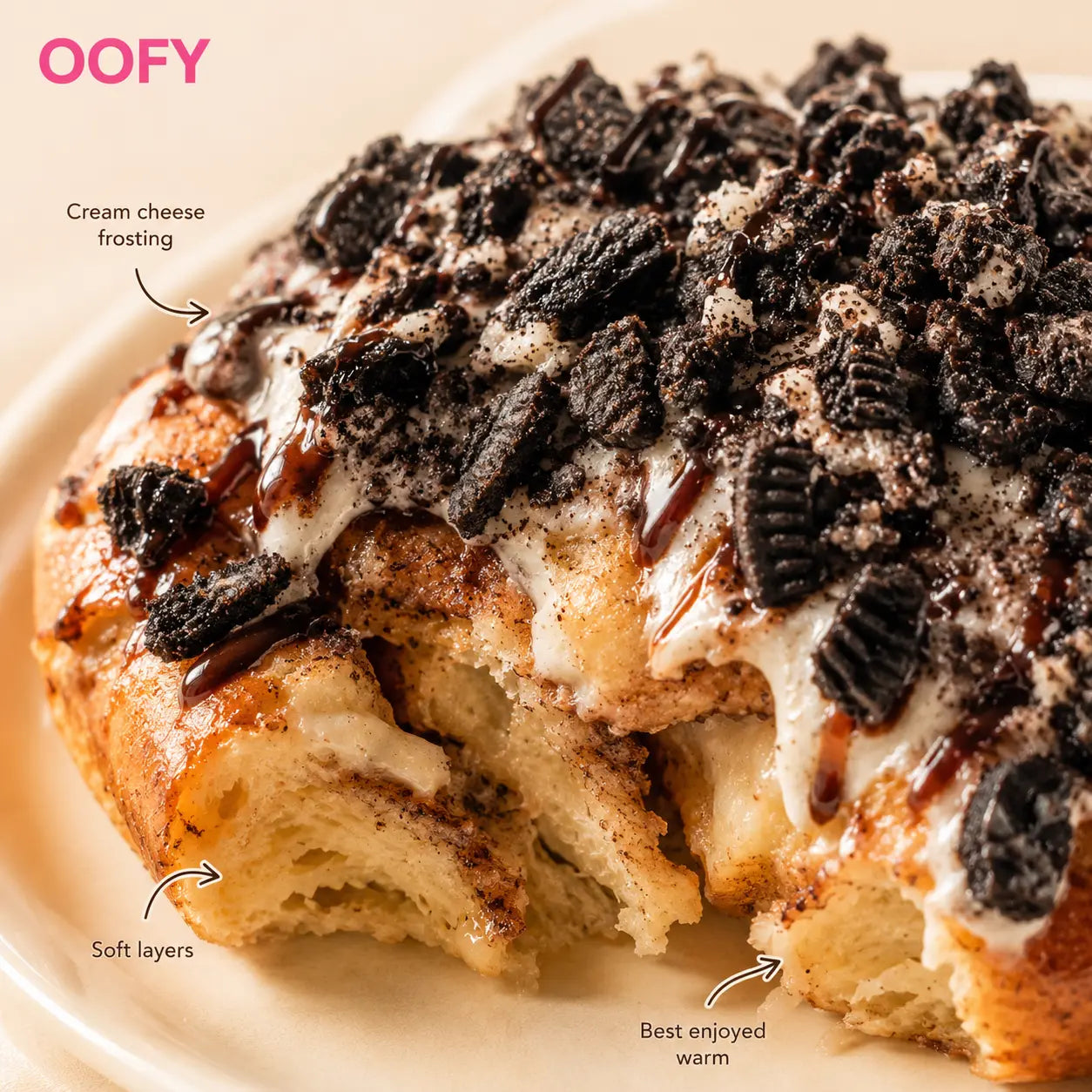 Cookies & Cream Cinnamon Roll