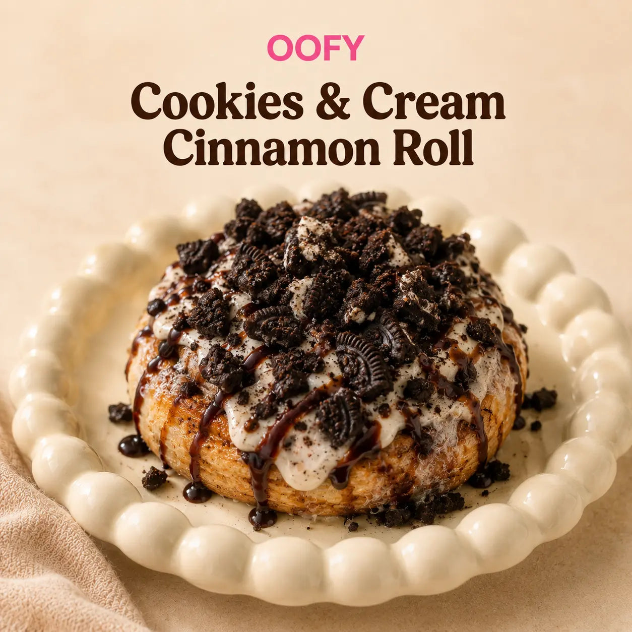 Cookies & Cream Cinnamon Roll