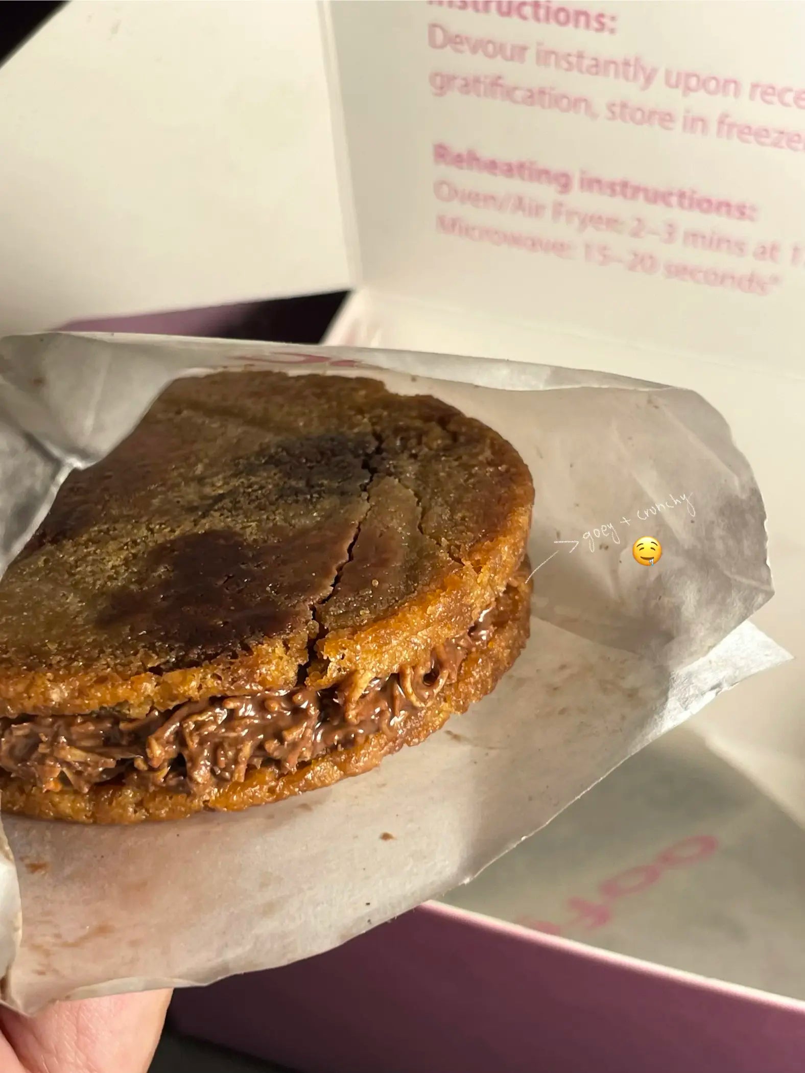 Nutella Kunafa Cookie Sandwich